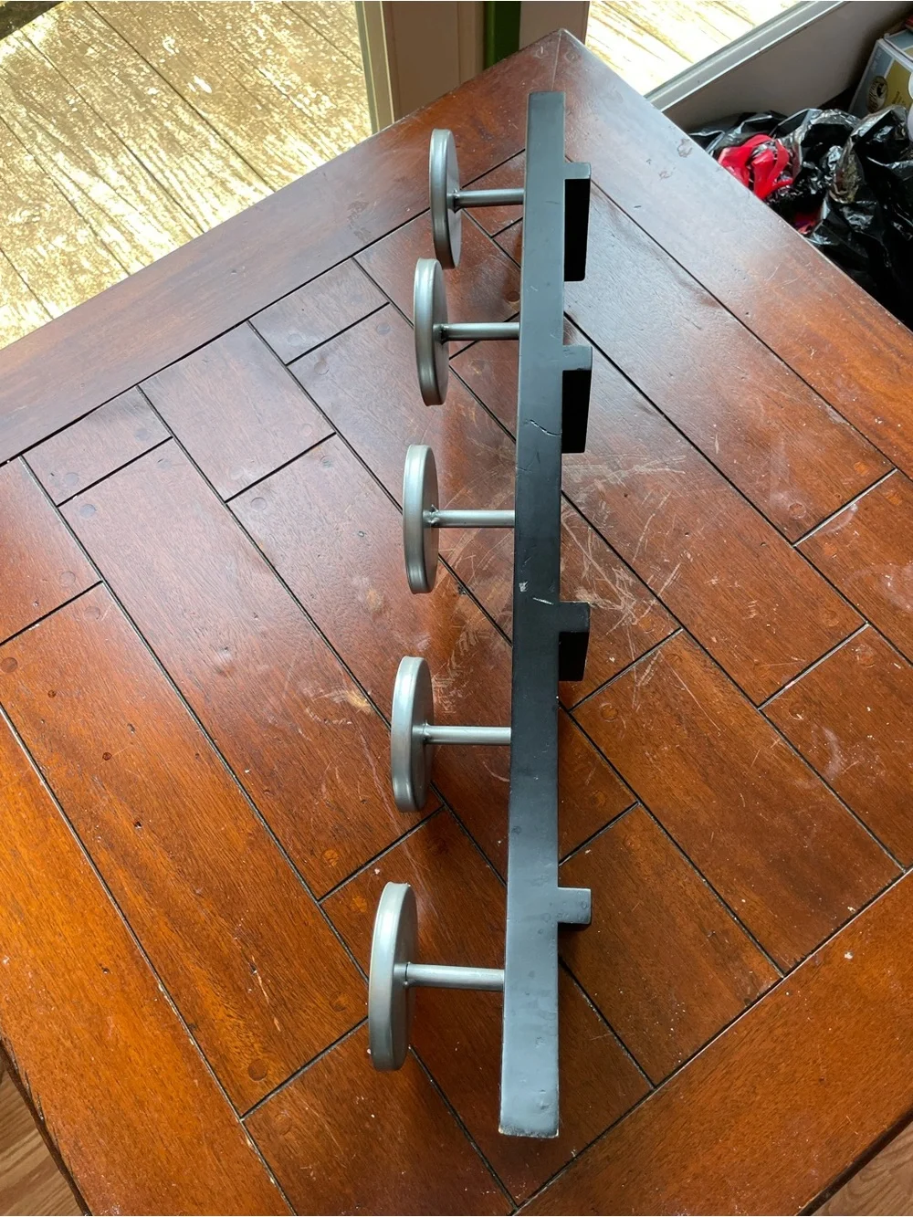 Modern Black Metal 5-Candle Holder